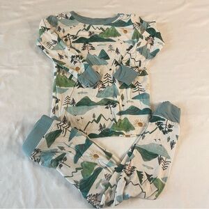 Little Sleepies Bamboo Pajama Set Mountain Forest Print 12-18 Months